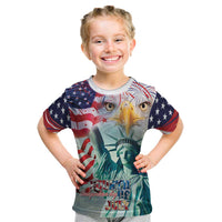 Personalized 4th of July USA Statue of Liberty Kid T Shirt Happy Independence Day - Wonder Print Shop
