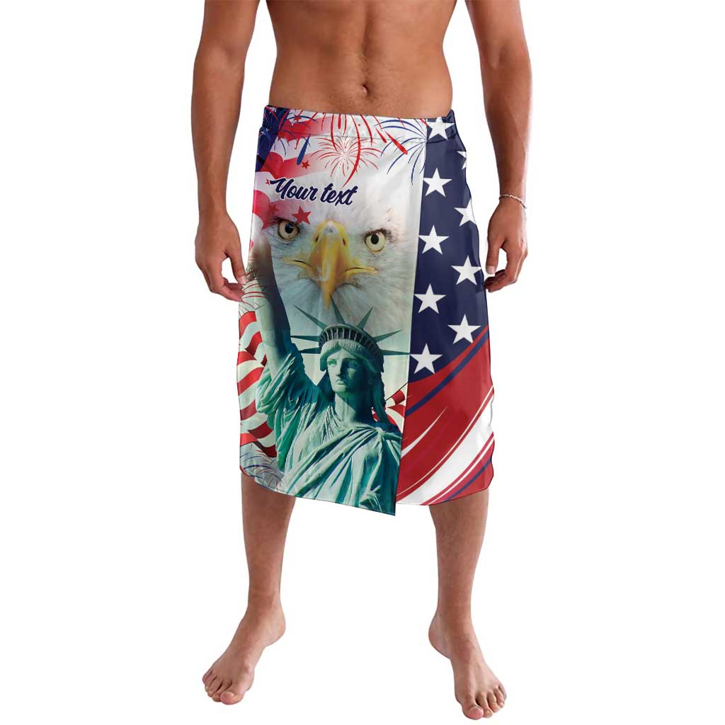 Personalized 4th of July USA Statue of Liberty Lavalava Happy Independence Day - Wonder Print Shop