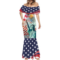 Personalized 4th of July USA Statue of Liberty Mermaid Dress Happy Independence Day - Wonder Print Shop