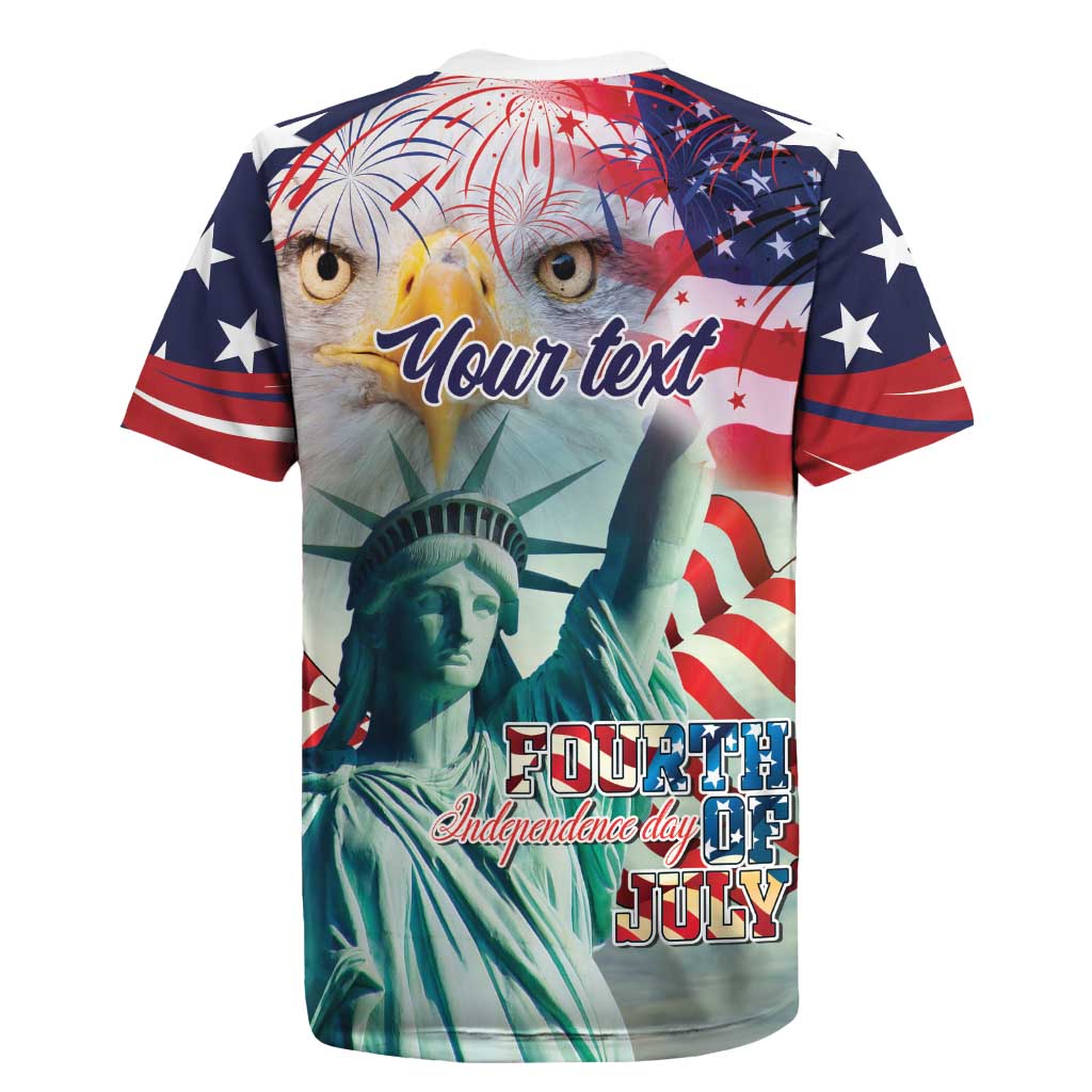 Personalized 4th of July USA Statue of Liberty Rugby Jersey Happy Independence Day - Wonder Print Shop
