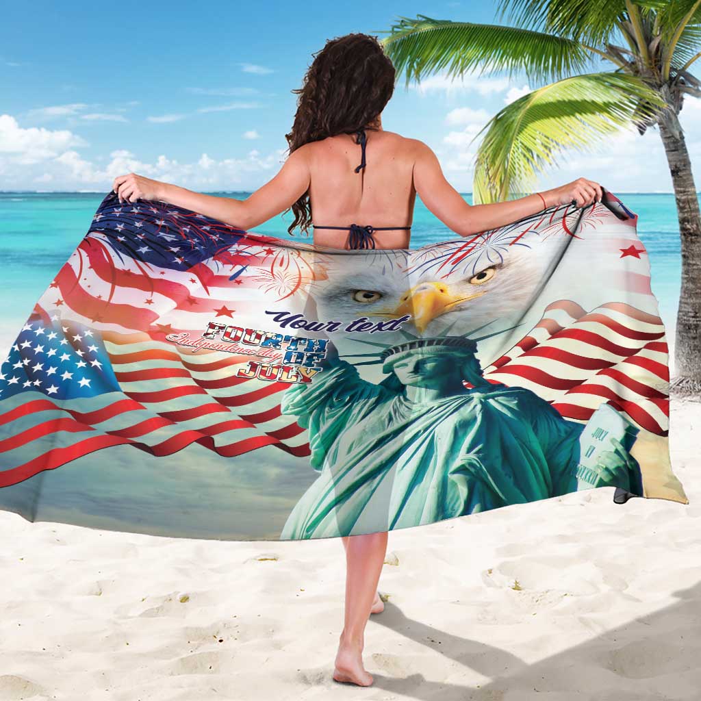 Personalized 4th of July USA Statue of Liberty Sarong Happy Independence Day - Wonder Print Shop