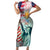 Personalized 4th of July USA Statue of Liberty Short Sleeve Bodycon Dress Happy Independence Day - Wonder Print Shop