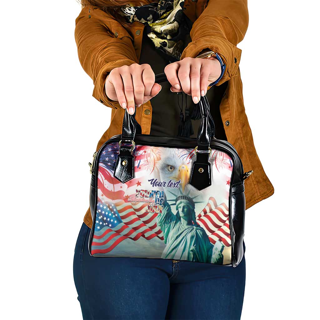 Personalized 4th of July USA Statue of Liberty Shoulder Handbag Happy Independence Day