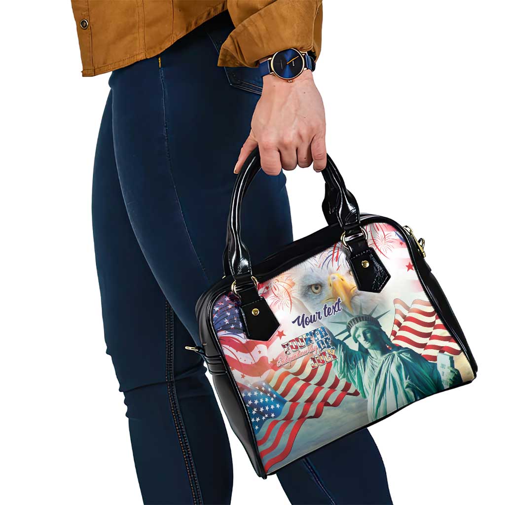 Personalized 4th of July USA Statue of Liberty Shoulder Handbag Happy Independence Day