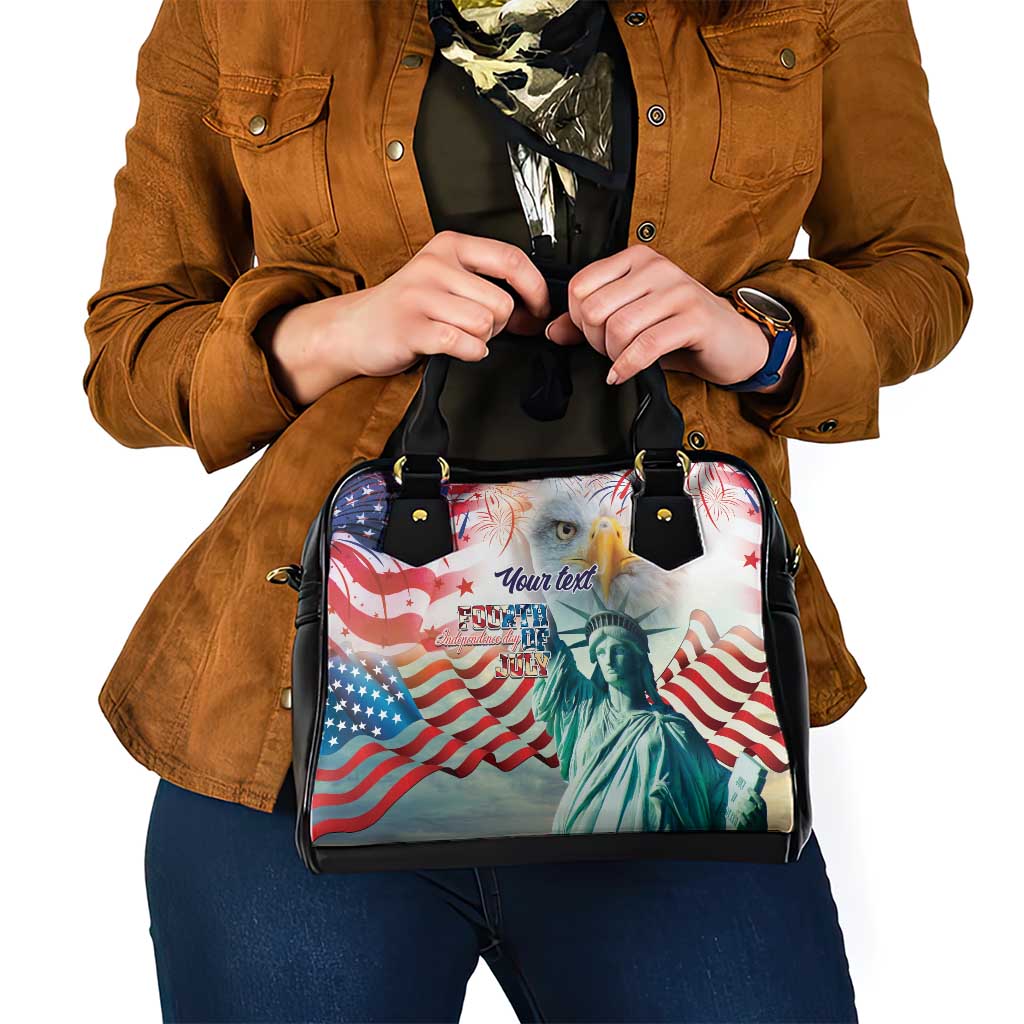 Personalized 4th of July USA Statue of Liberty Shoulder Handbag Happy Independence Day