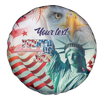 Personalized 4th of July USA Statue of Liberty Spare Tire Cover Happy Independence Day - Wonder Print Shop