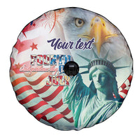 Personalized 4th of July USA Statue of Liberty Spare Tire Cover Happy Independence Day - Wonder Print Shop