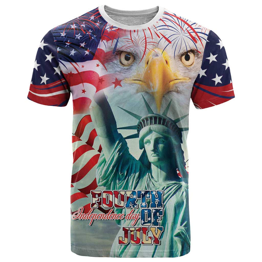 Personalized 4th of July USA Statue of Liberty T Shirt Happy Independence Day - Wonder Print Shop