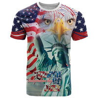 Personalized 4th of July USA Statue of Liberty T Shirt Happy Independence Day - Wonder Print Shop