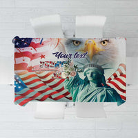 Personalized 4th of July USA Statue of Liberty Tablecloth Happy Independence Day - Wonder Print Shop