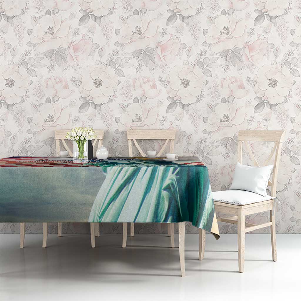 Personalized 4th of July USA Statue of Liberty Tablecloth Happy Independence Day - Wonder Print Shop