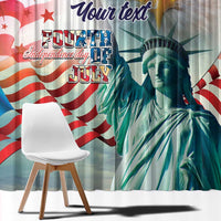 Personalized 4th of July USA Statue of Liberty Window Curtain Happy Independence Day - Wonder Print Shop