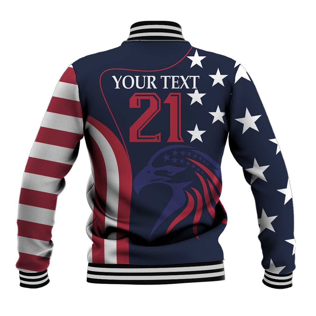 Custom USA Rugby Baseball Jacket The Eagles Summer Paris 2024 LT9 - Wonder Print Shop