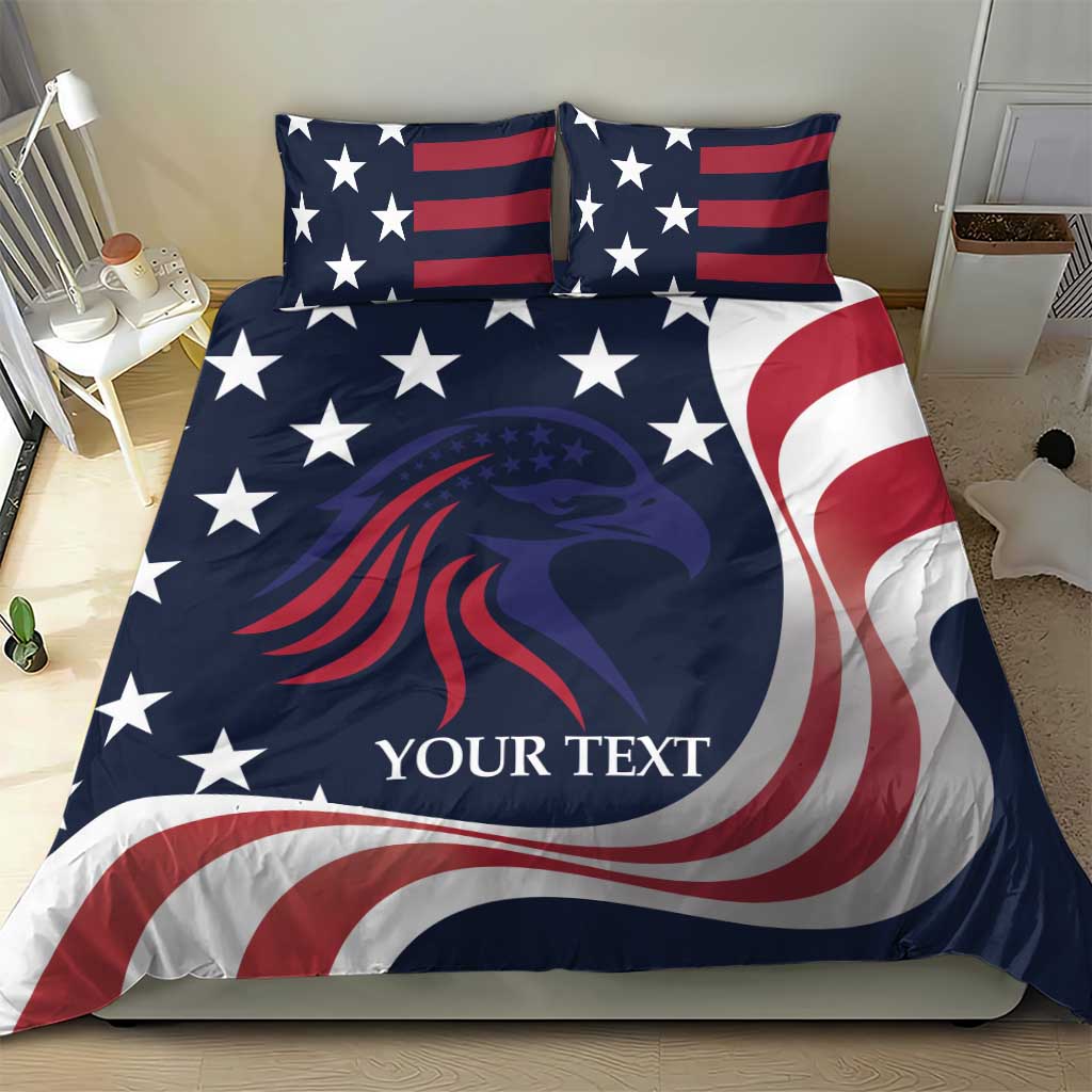 Custom USA Rugby Bedding Set The Eagles Summer Paris 2024 LT9 - Wonder Print Shop