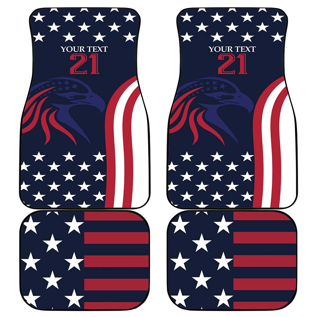Custom USA Rugby Car Mats The Eagles Summer Paris 2024 LT9 - Wonder Print Shop