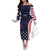 Custom USA Rugby Family Matching Off The Shoulder Long Sleeve Dress and Hawaiian Shirt The Eagles Summer Paris 2024 - Wonder Print Shop