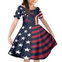 Custom USA Rugby Family Matching Short Sleeve Bodycon Dress and Hawaiian Shirt The Eagles Summer Paris 2024 - Wonder Print Shop