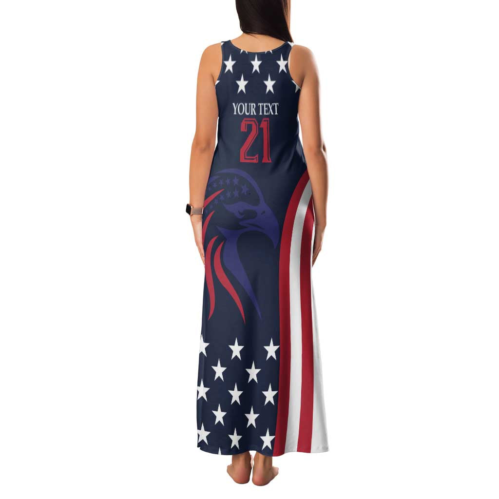 Custom USA Rugby Family Matching Tank Maxi Dress and Hawaiian Shirt The Eagles Summer Paris 2024 - Wonder Print Shop
