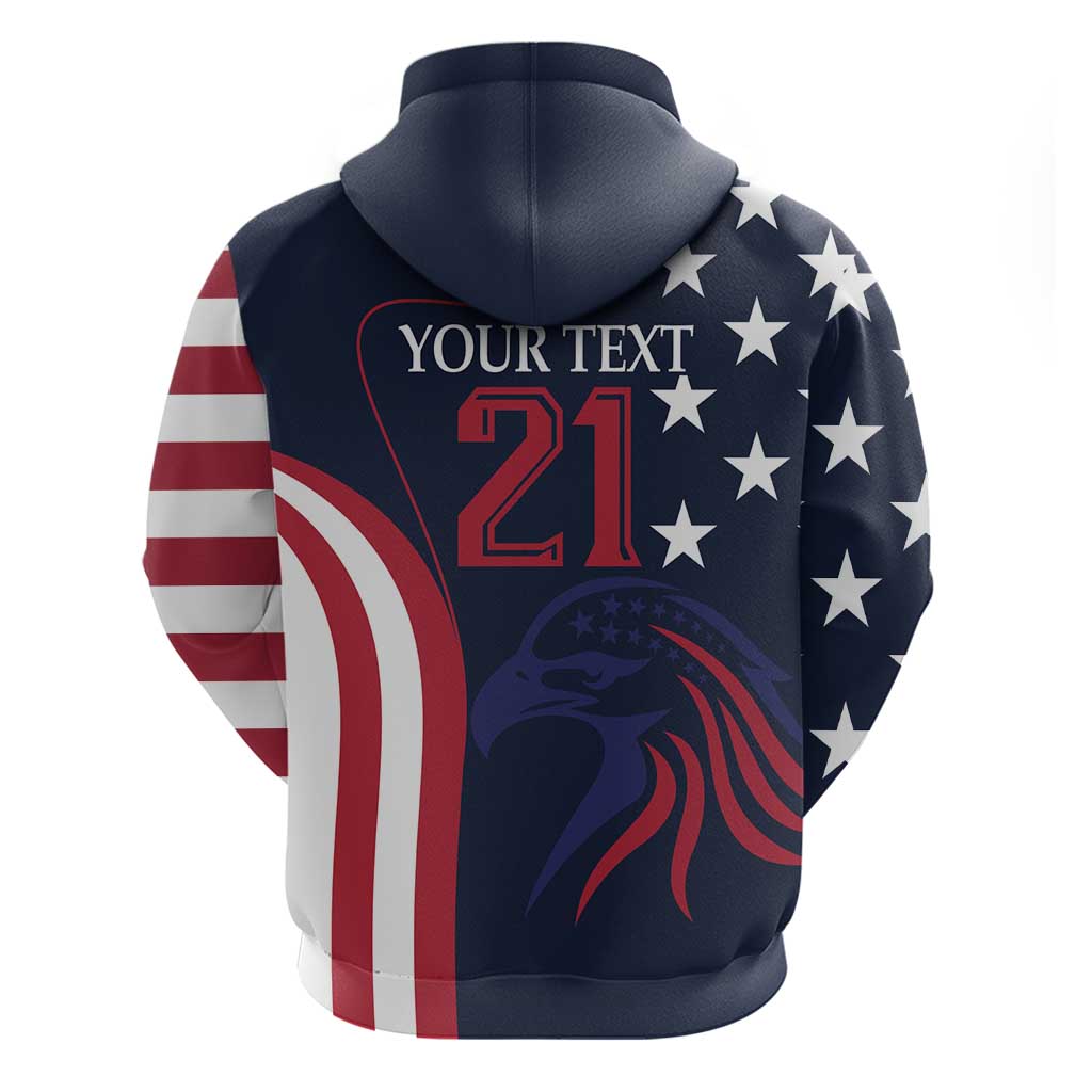 Custom USA Rugby Hoodie The Eagles Summer Paris 2024 - Wonder Print Shop