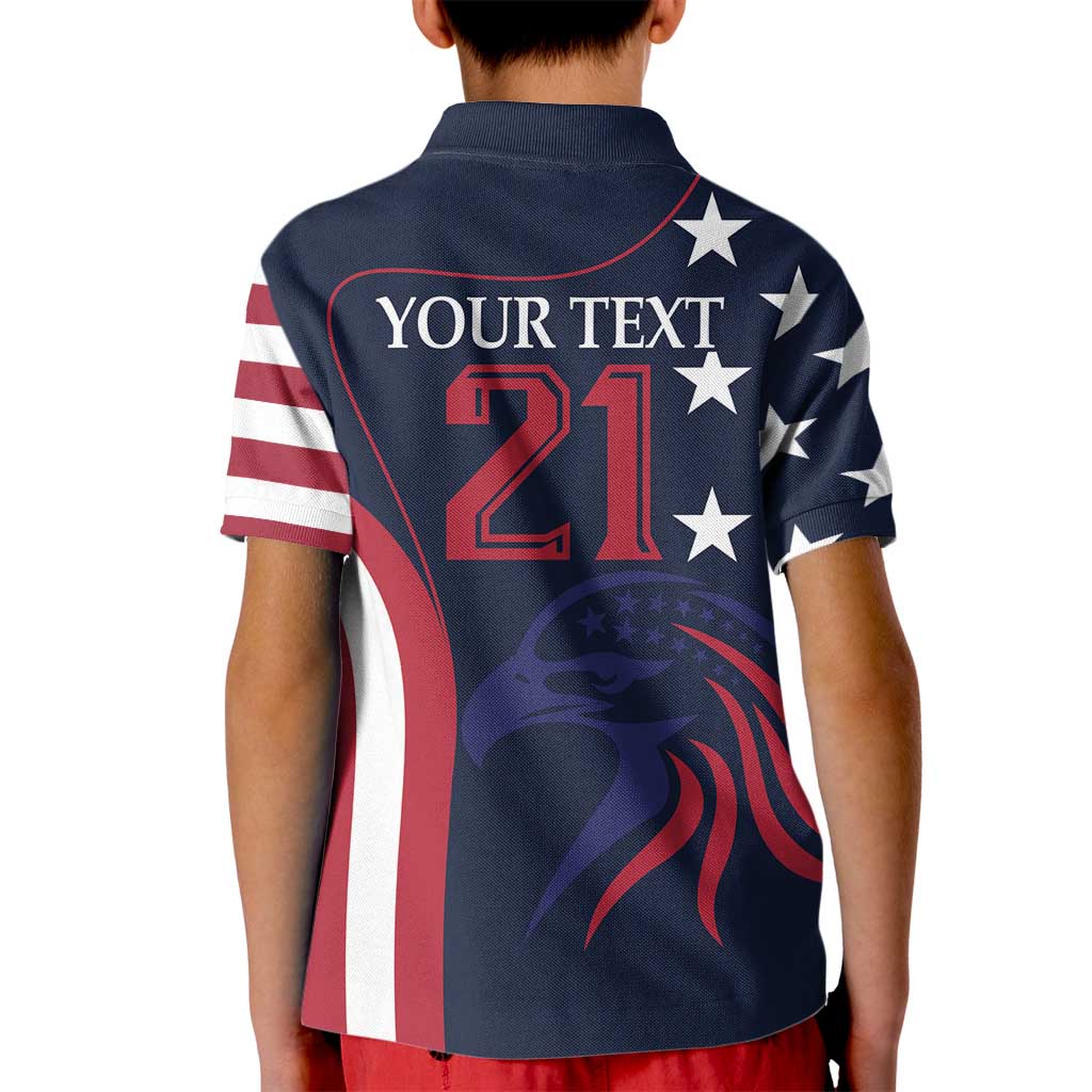 Custom USA Rugby Kid Polo Shirt The Eagles Summer Paris 2024 - Wonder Print Shop