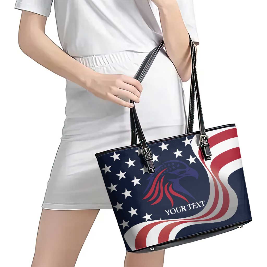 Custom USA Rugby Leather Tote Bag The Eagles Summer Paris 2024 - Wonder Print Shop