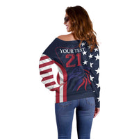 Custom USA Rugby Off Shoulder Sweater The Eagles Summer Paris 2024 - Wonder Print Shop