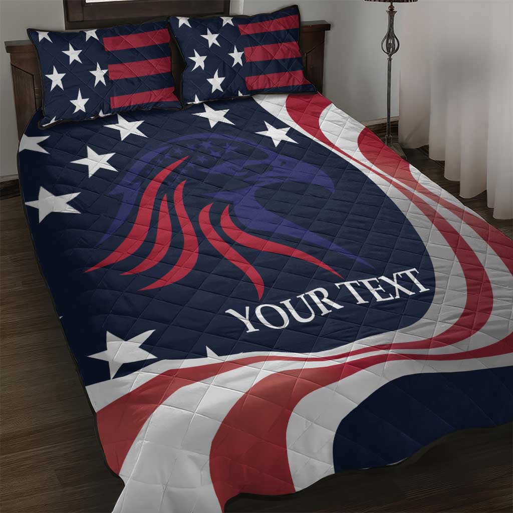Custom USA Rugby Quilt Bed Set The Eagles Summer Paris 2024 - Wonder Print Shop
