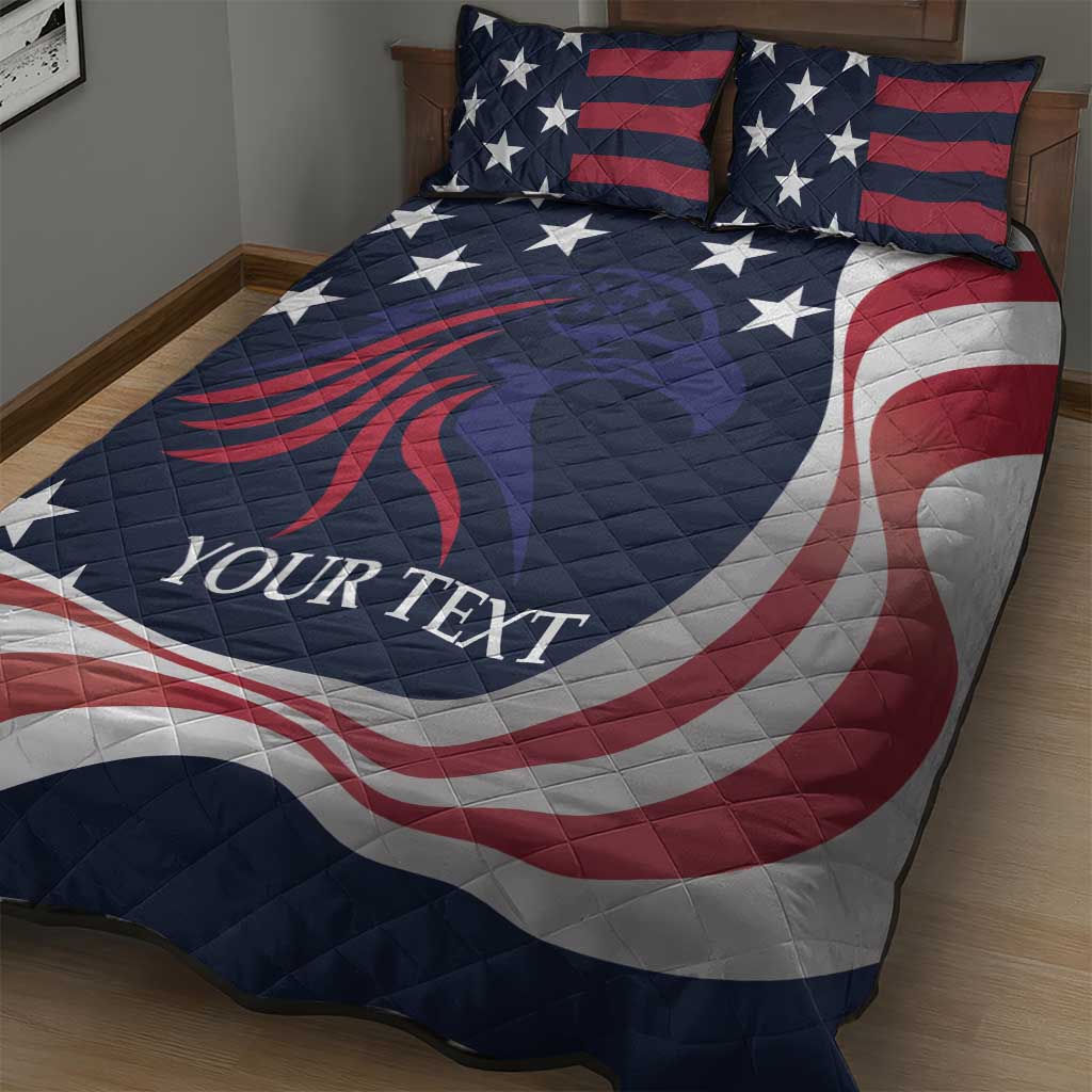 Custom USA Rugby Quilt Bed Set The Eagles Summer Paris 2024 - Wonder Print Shop