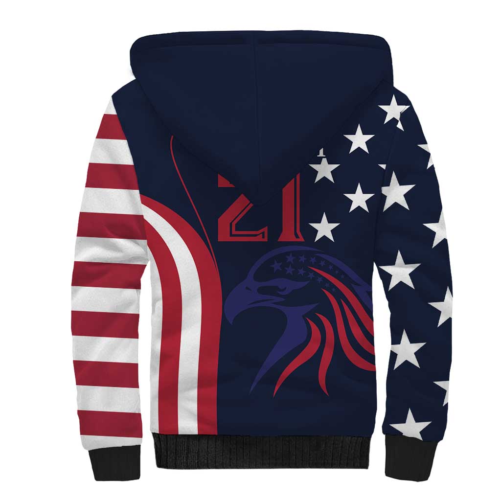 Custom USA Rugby Sherpa Hoodie The Eagles Summer Paris 2024 - Wonder Print Shop