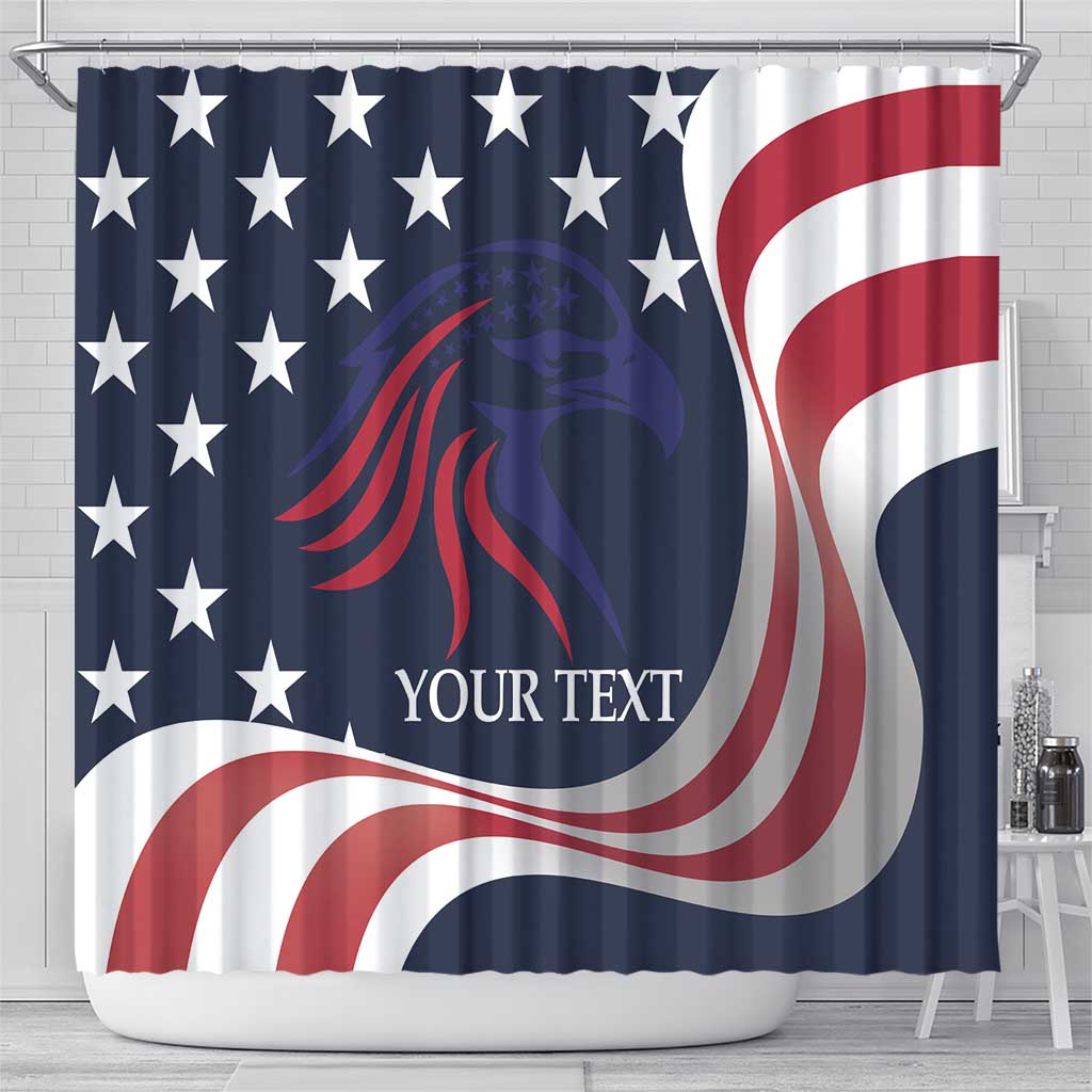 Custom USA Rugby Shower Curtain The Eagles Summer Paris 2024