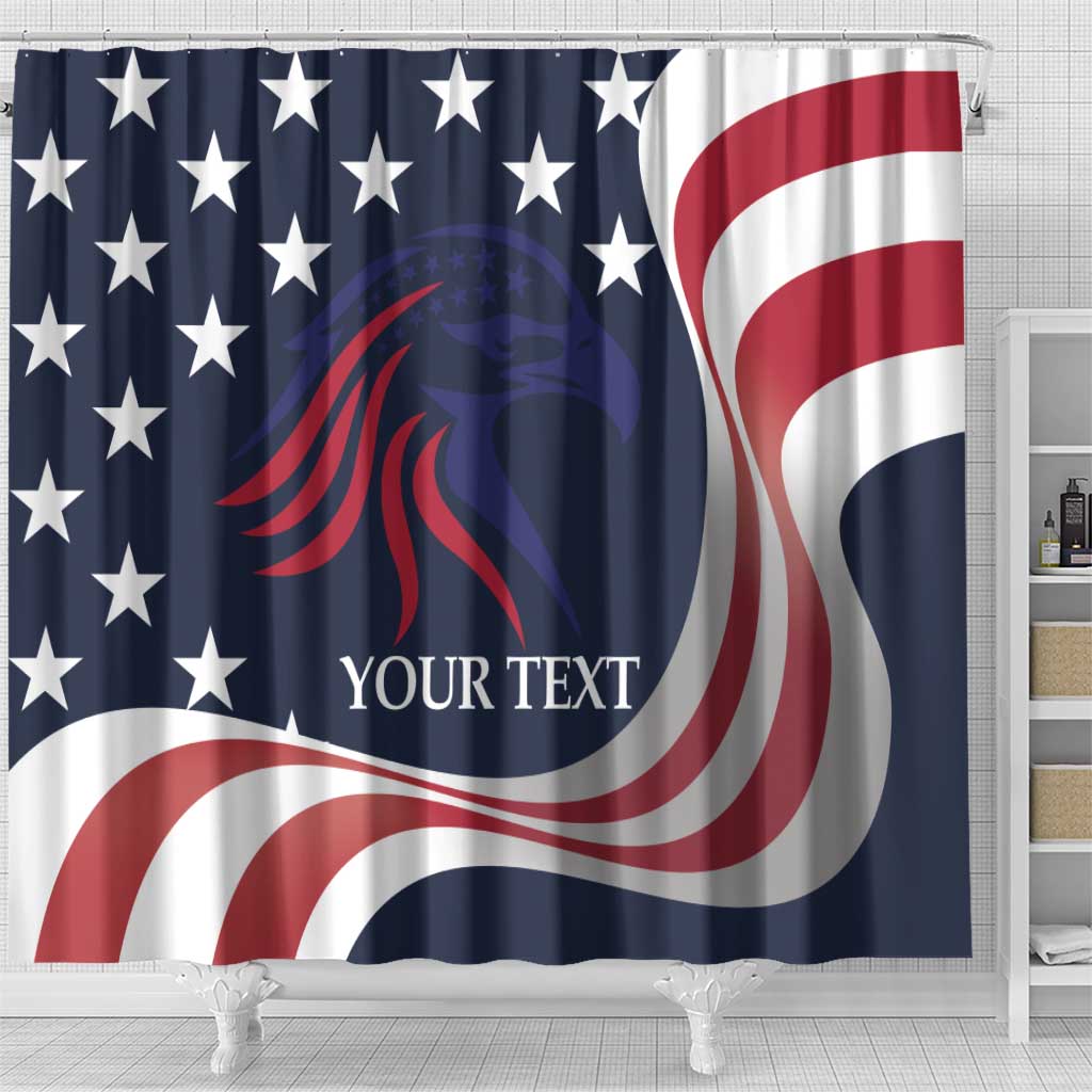 Custom USA Rugby Shower Curtain The Eagles Summer Paris 2024