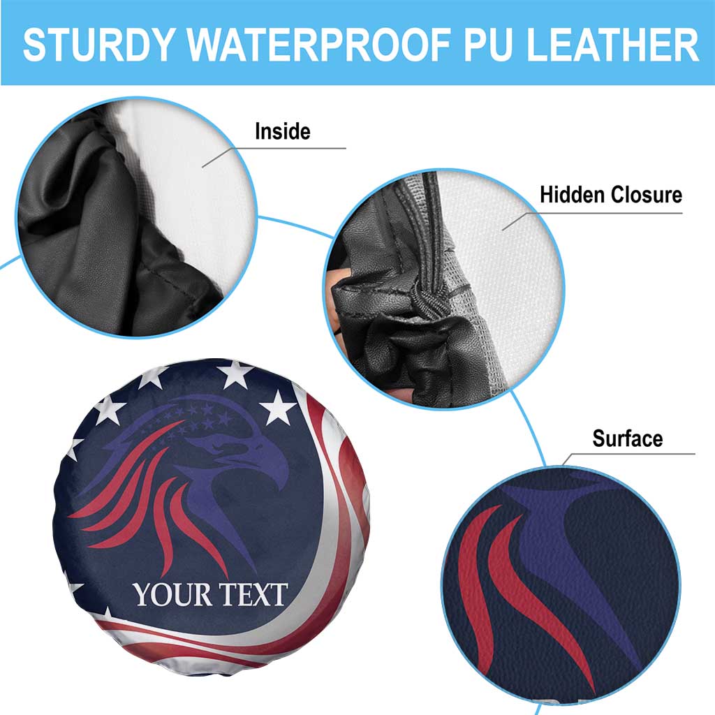 Custom USA Rugby Spare Tire Cover The Eagles Summer Paris 2024 - Wonder Print Shop