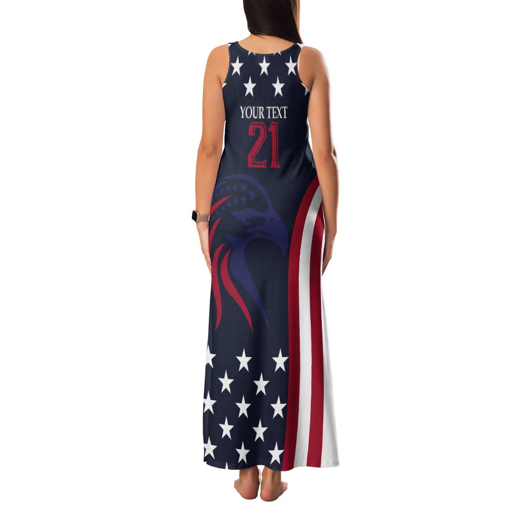 Custom USA Rugby Tank Maxi Dress The Eagles Summer Paris 2024 - Wonder Print Shop