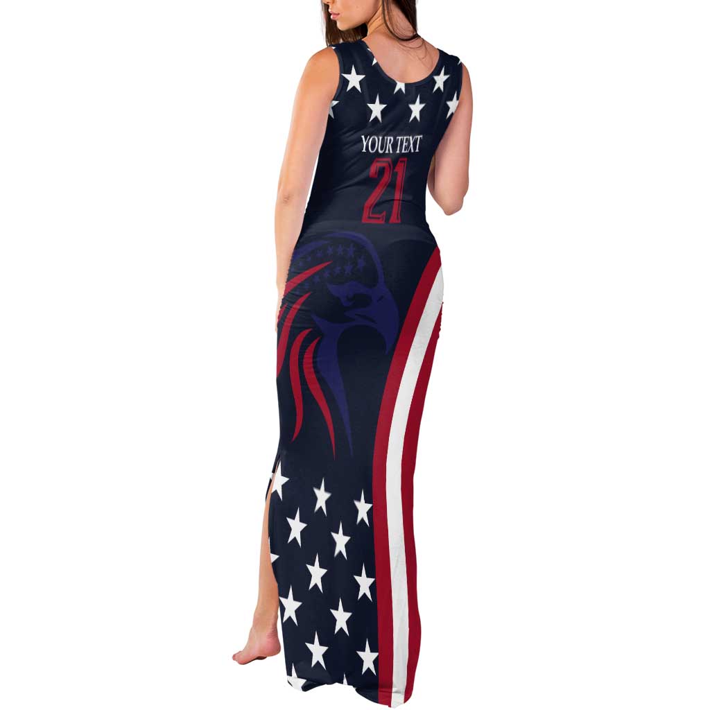 Custom USA Rugby Tank Maxi Dress The Eagles Summer Paris 2024 - Wonder Print Shop