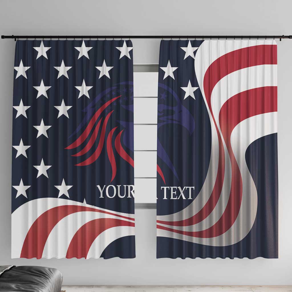 Custom USA Rugby Window Curtain The Eagles Summer Paris 2024 - Wonder Print Shop