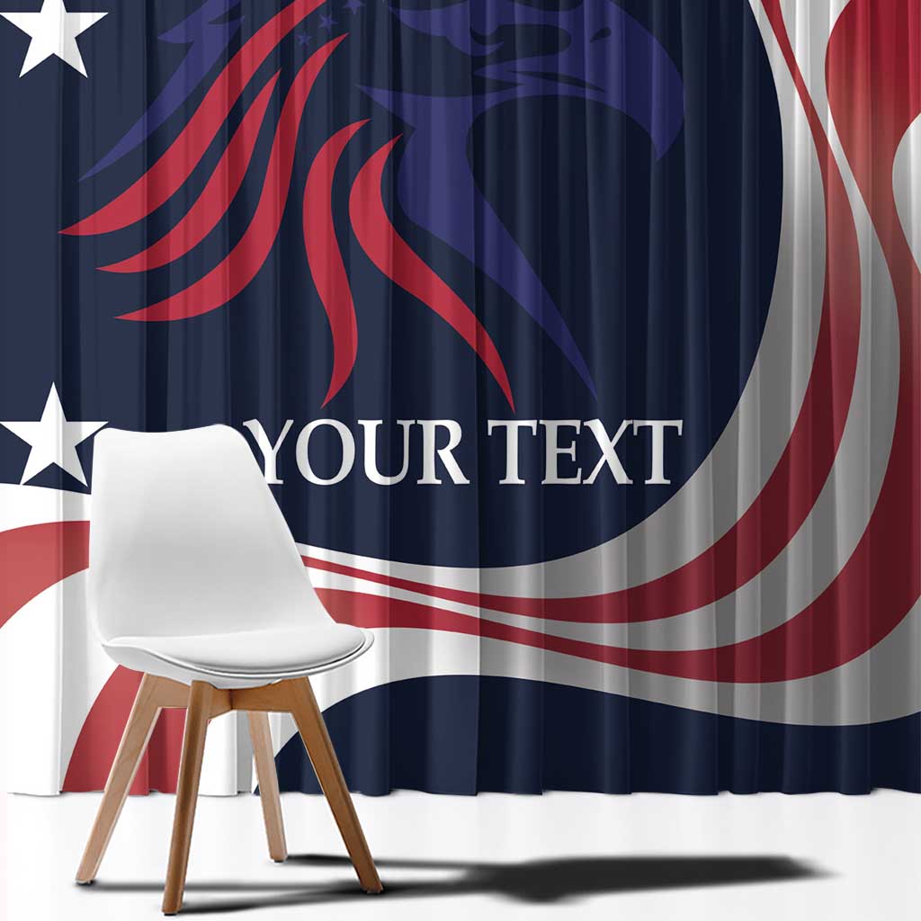 Custom USA Rugby Window Curtain The Eagles Summer Paris 2024 - Wonder Print Shop