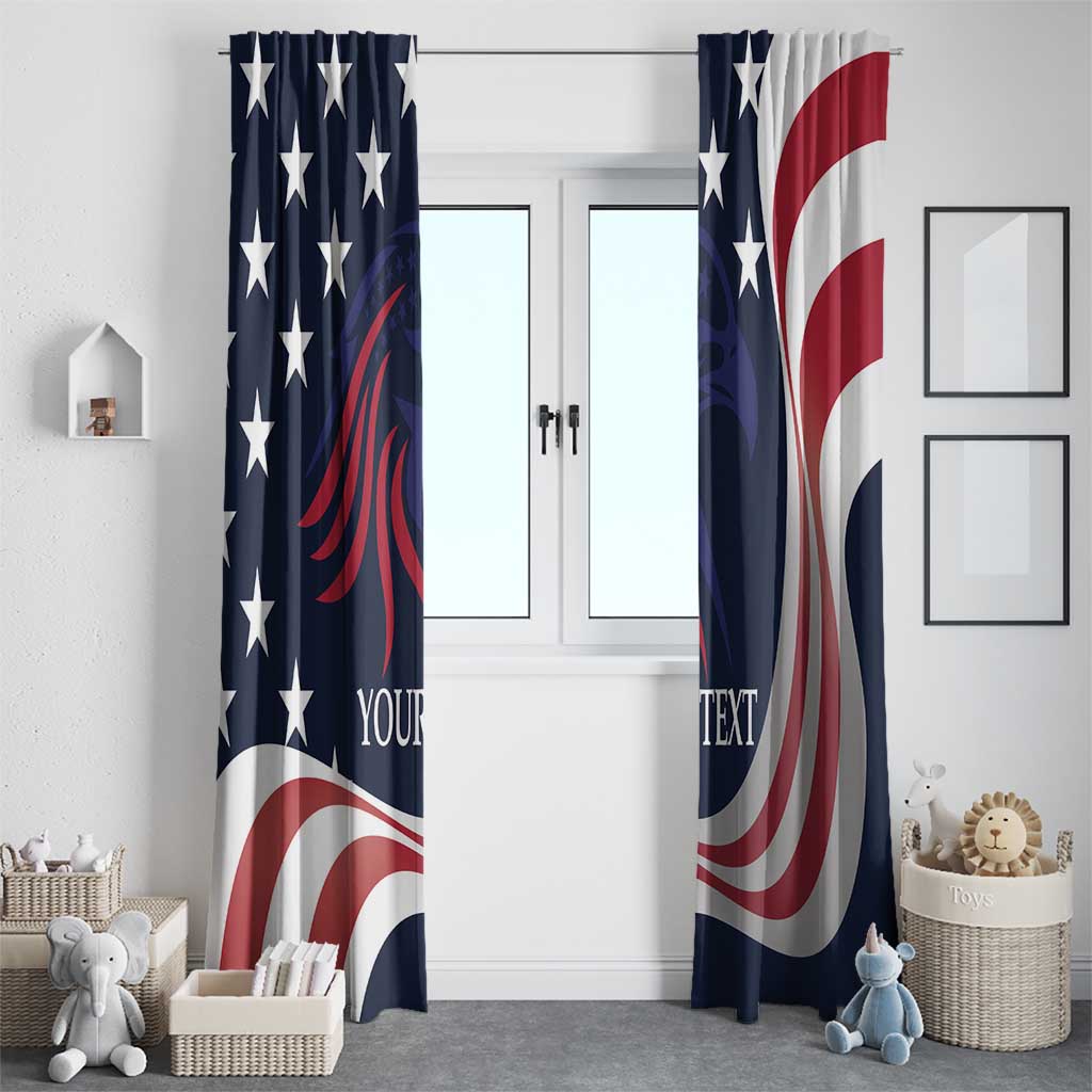 Custom USA Rugby Window Curtain The Eagles Summer Paris 2024 - Wonder Print Shop