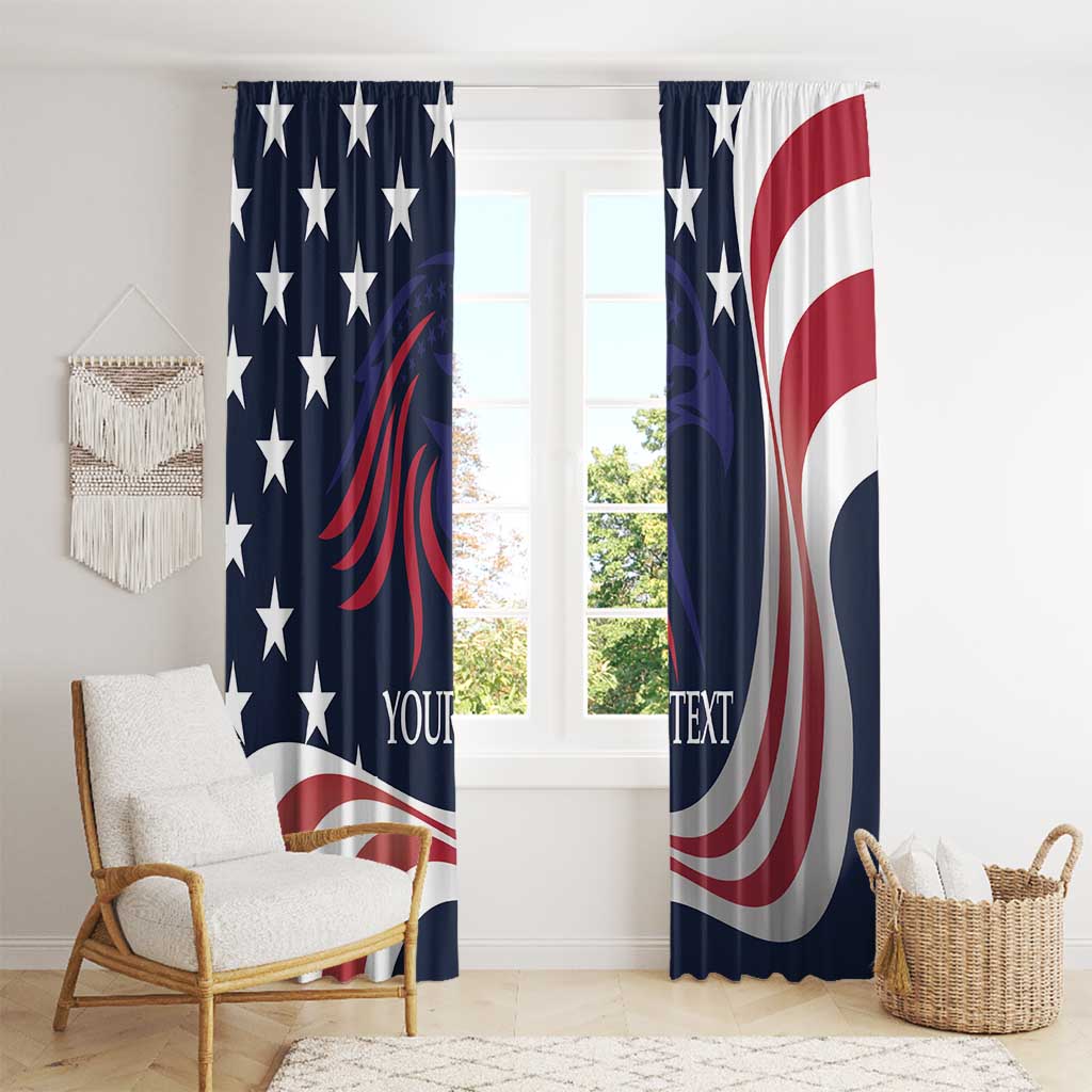 Custom USA Rugby Window Curtain The Eagles Summer Paris 2024 - Wonder Print Shop