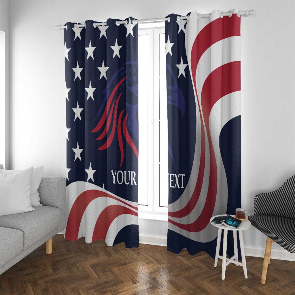 Custom USA Rugby Window Curtain The Eagles Summer Paris 2024 - Wonder Print Shop