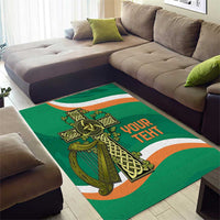 Custom Ireland Rugby Area Rug Green Celtic Knot Summer Paris 2024 LT9 - Wonder Print Shop