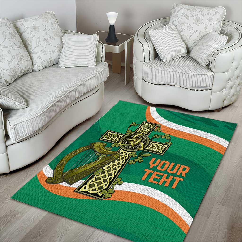 Custom Ireland Rugby Area Rug Green Celtic Knot Summer Paris 2024 LT9 - Wonder Print Shop