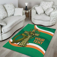 Custom Ireland Rugby Area Rug Green Celtic Knot Summer Paris 2024 LT9 - Wonder Print Shop