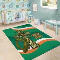 Custom Ireland Rugby Area Rug Green Celtic Knot Summer Paris 2024 LT9 - Wonder Print Shop
