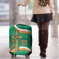 Custom Ireland Rugby Luggage Cover Green Celtic Knot Summer Paris 2024 - Wonder Print Shop