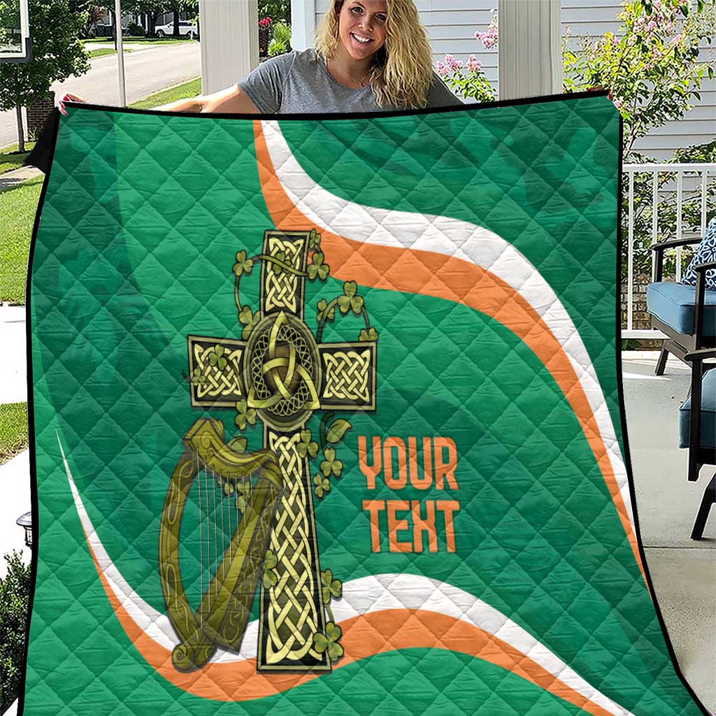 Custom Ireland Rugby Quilt Green Celtic Knot Summer Paris 2024 - Wonder Print Shop