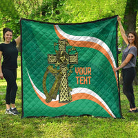 Custom Ireland Rugby Quilt Green Celtic Knot Summer Paris 2024 - Wonder Print Shop