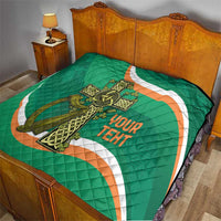 Custom Ireland Rugby Quilt Green Celtic Knot Summer Paris 2024 - Wonder Print Shop