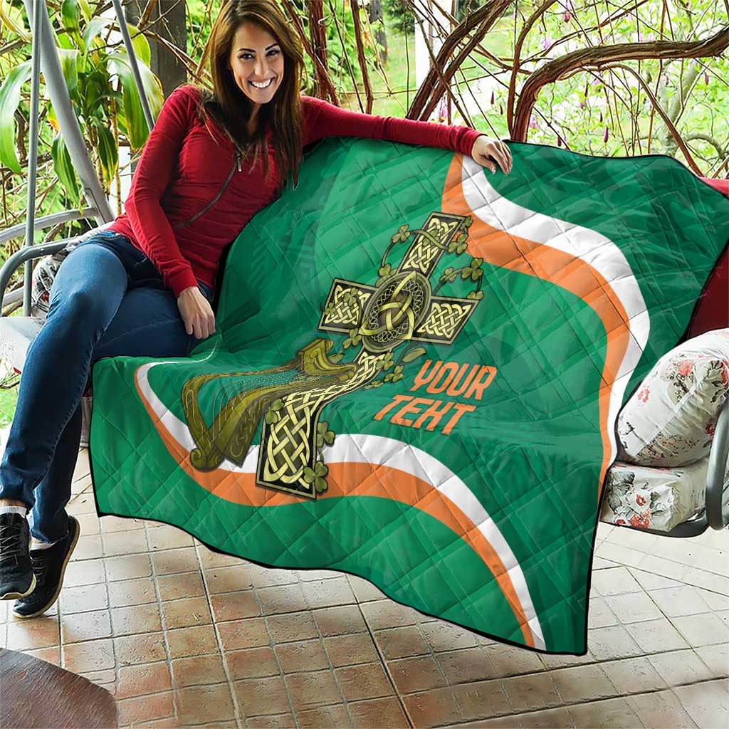 Custom Ireland Rugby Quilt Green Celtic Knot Summer Paris 2024 - Wonder Print Shop