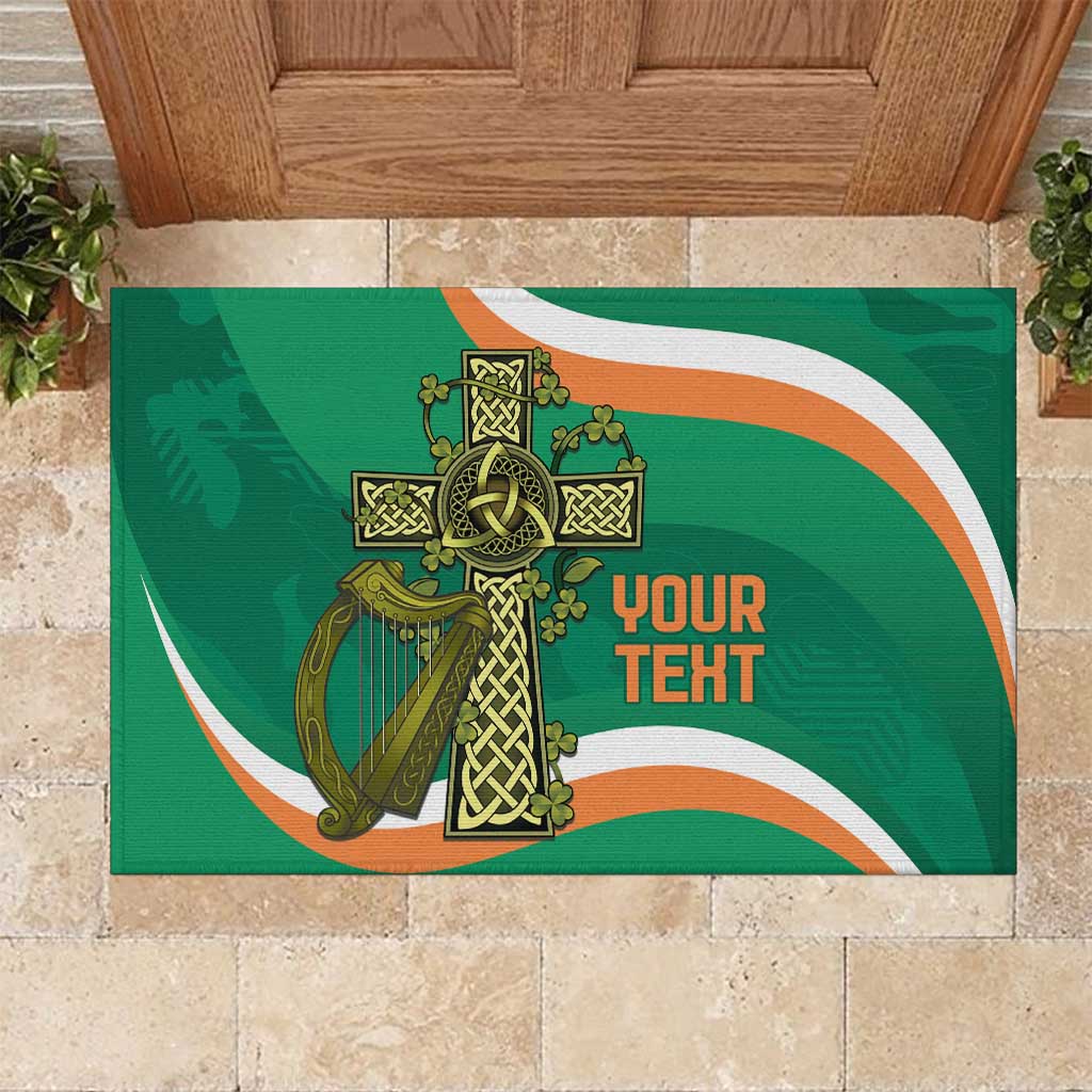 Custom Ireland Rugby Rubber Doormat Green Celtic Knot Summer Paris 2024 - Wonder Print Shop