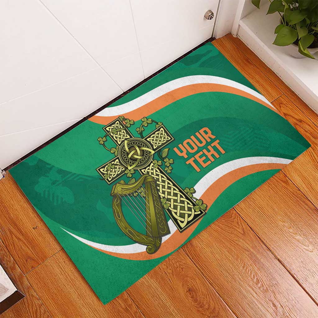 Custom Ireland Rugby Rubber Doormat Green Celtic Knot Summer Paris 2024 - Wonder Print Shop